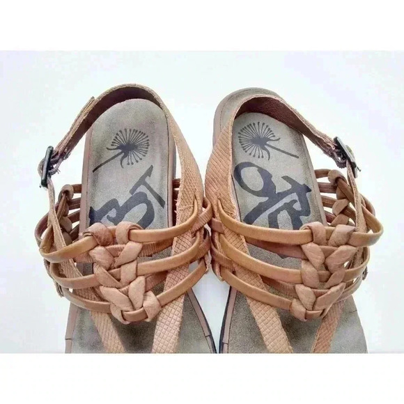 OTBT WOMEN'S BROWN WOVEN LEATHER AVIATE THONG SANALS 8.5M - Picture 4 of 8
